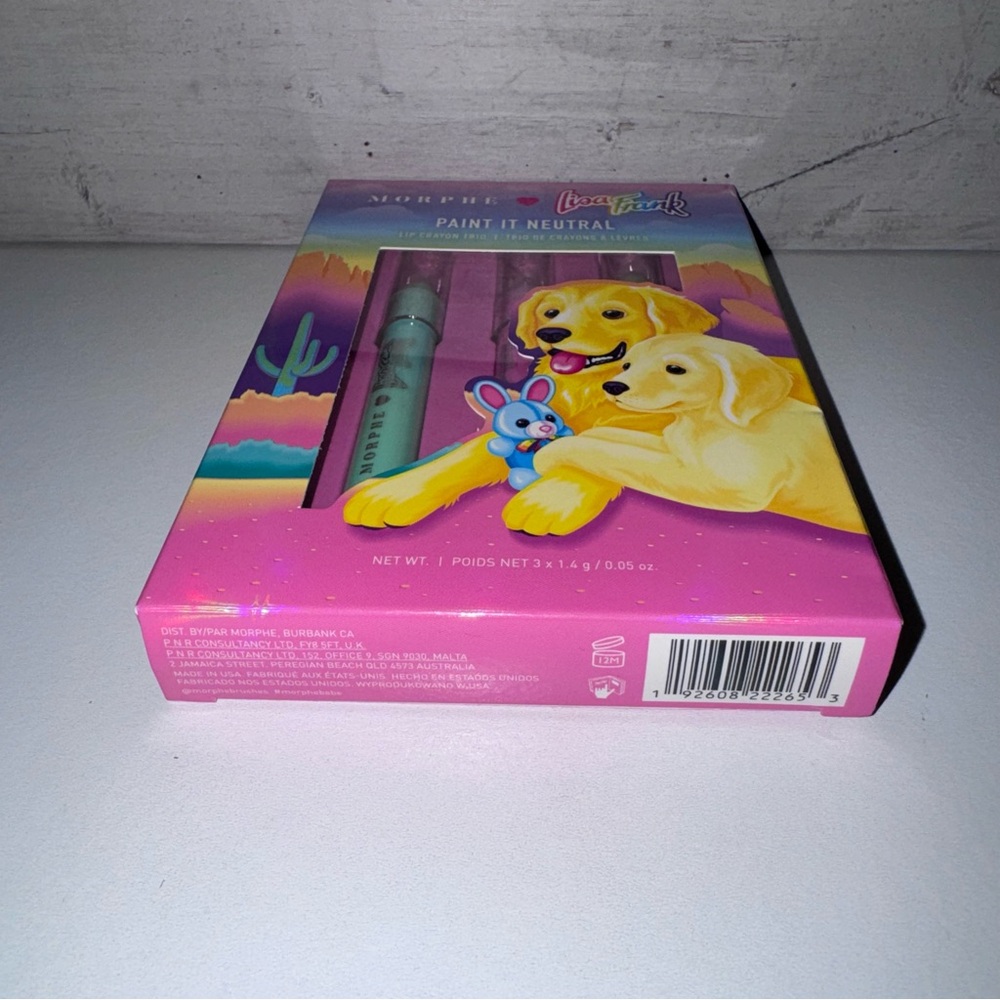 Morphe X Lisa Frank Paint It Playful Neutral Lip Crayon Trio Limited Puppies NIB - Picture 4 of 4